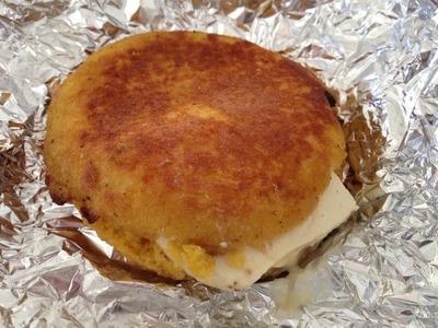 Colombian arepa with cheese