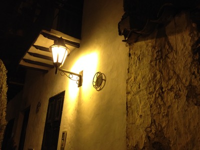 villa de leyva at night