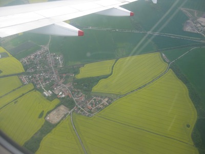 View of Czech republic from the airplane