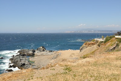 beach view from Playa Ancha area