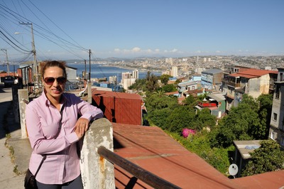 the tall buildings on the horizon are Vina Del Mar, popular beach vacation resort town